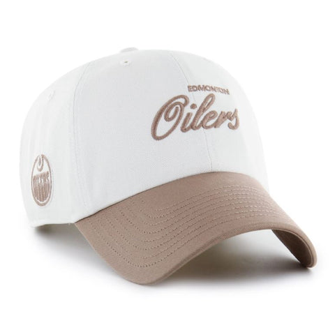 '47 NHL Edmonton Oilers Foundational TT Clean Up Hat - White/Tan