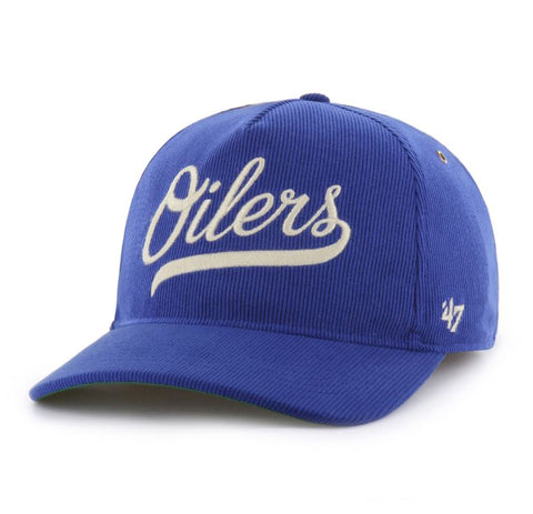 '47 NHL Edmonton Oilers Golden Age Cord Hitch RF Adjustable Hat - Blue