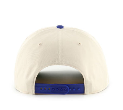 '47 NHL Edmonton Oilers Natural Rope TT Hitch Adjustable Snapback Hat - Beige/Blue