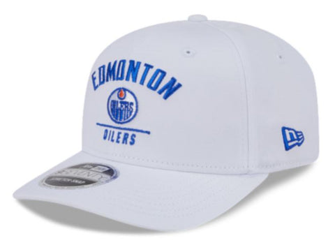 New Era 9SEVENTY NHL Edmonton Oilers Team Wordmark Adjustable Stretch-Snapback Hat - White