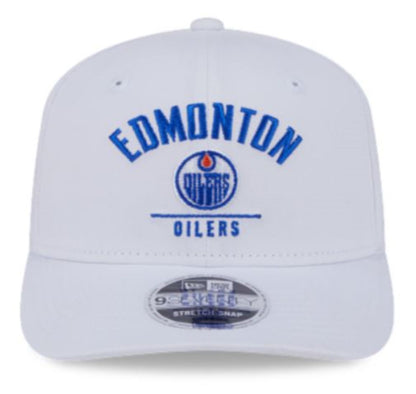 New Era 9SEVENTY NHL Edmonton Oilers Team Wordmark Adjustable Stretch-Snapback Hat - White