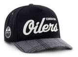 '47 NHL Edmonton Oilers Windowpane Plaid Hitch RF Adjustable - Black/Grey