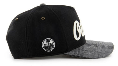'47 NHL Edmonton Oilers Windowpane Plaid Hitch RF Adjustable - Black/Grey