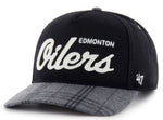 '47 NHL Edmonton Oilers Windowpane Plaid Hitch RF Adjustable - Black/Grey