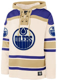 '47 NHL Edmonton Oilers Tri Nilley Superior Lace Hoodie - Cream