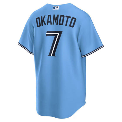 Nike Mens MLB Toronto Blue Jays Kazuma Okamoto #7 Replica Jersey - Powder Blue