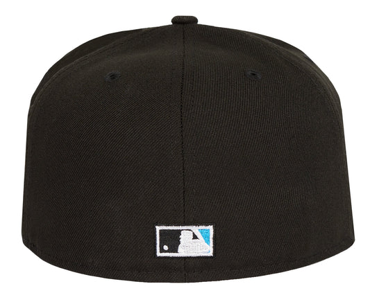 New Era 59FIFTY MLB Toronto Blue Jays Bird Head Logo 50th Anniversary Side Patch Custom Collection Fitted Hat - Black