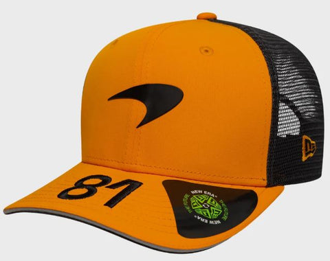 New Era 9SEVENTY Formula 1 Mclaren Oscar Piastri #81 Adjustable Mesh Back Snapback Hat - Papaya