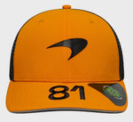 New Era 9SEVENTY Formula 1 Mclaren Oscar Piastri #81 Adjustable Mesh Back Snapback Hat - Papaya