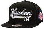 Mitchell & Ness MLB New York Yankees Oversweep Original Fit Adjustable Snapback Hat - Black