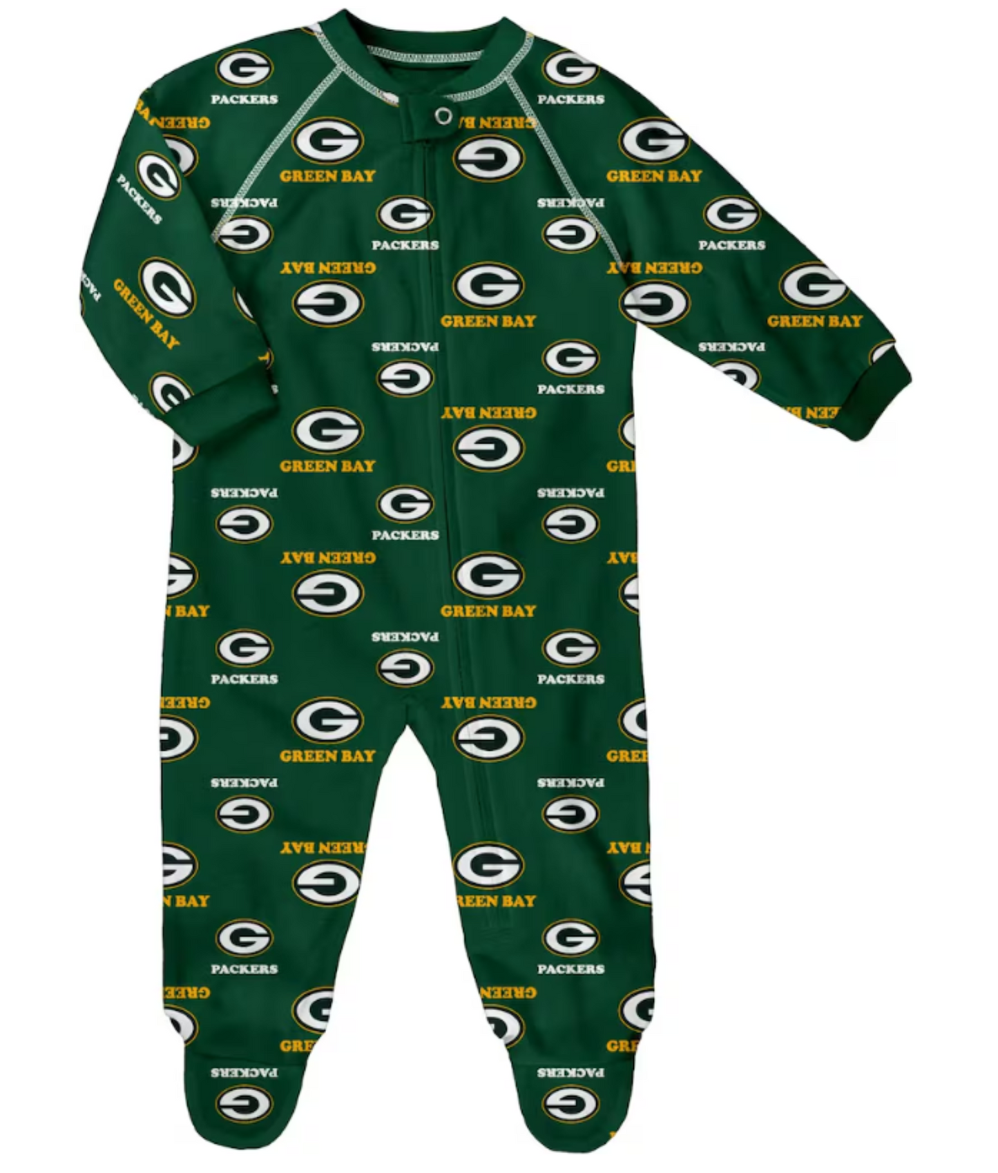 Outerstuff Infant NFL Football Allover Print Raglan Full-Zip Sleepers