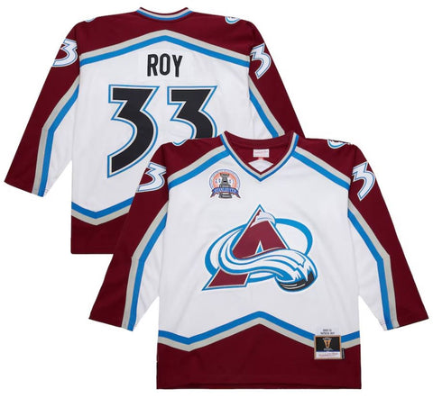 Mitchell & Ness NHL Colorado Avalanche Patrick Roy #33 Vintage 2000-01 Power Play Jersey - White