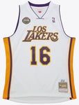 Mitchell & Ness NBA Los Angeles Lakers Pau Gasol #16 2008-09 Noche Latina HWC Swingman Jersey - White
