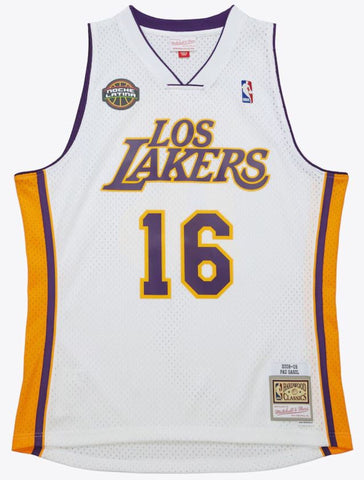Mitchell & Ness NBA Los Angeles Lakers Pau Gasol #16 2008-09 Noche Latina HWC Swingman Jersey - White