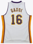 Mitchell & Ness NBA Los Angeles Lakers Pau Gasol #16 2008-09 Noche Latina HWC Swingman Jersey - White