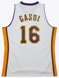 Mitchell & Ness NBA Los Angeles Lakers Pau Gasol #16 2008-09 Noche Latina HWC Swingman Jersey - White