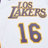 Mitchell & Ness NBA Los Angeles Lakers Pau Gasol #16 2008-09 Noche Latina HWC Swingman Jersey - White