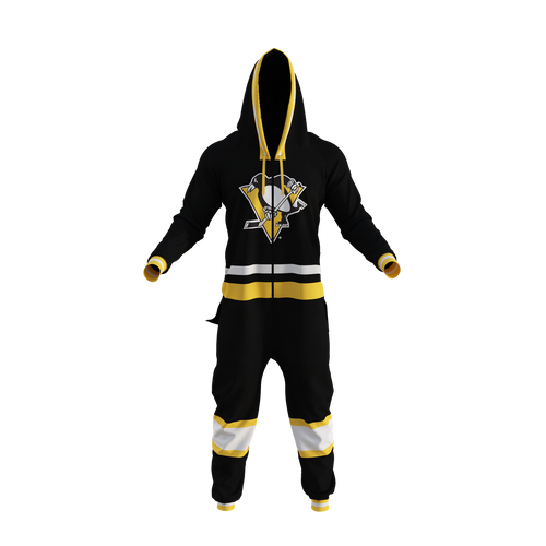 Hockey Sockey NHL Pittsburgh Penguins Onesie Black/Yellow
