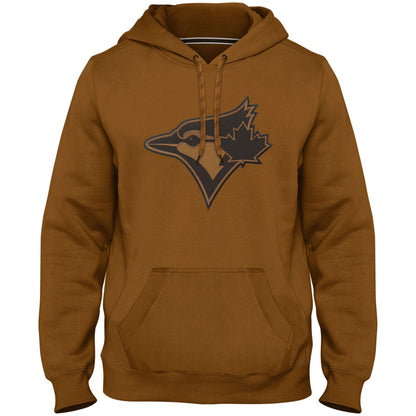 Toronto Blue Jays MLB Express Twill Tonal Dune Logo Hoodie - Dune