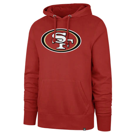 47 NFL San Francisco 49ERS Imprint Headline Hoodie - Red – The Sports ...