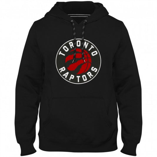 Toronto Raptors NBA Express Twill Logo Hoodie - Black