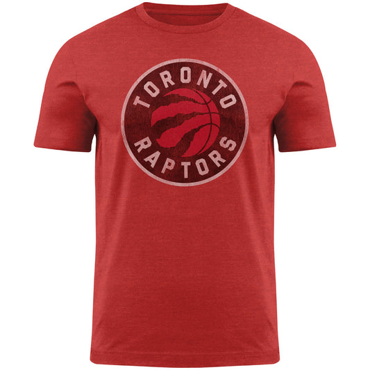 Toronto Raptors NBA Global Distressed Logo Tri Blend T-Shirt - Red