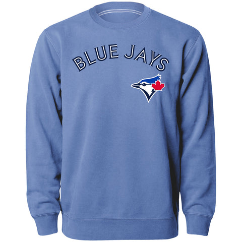 Toronto Blue Jays MLB Twill Applique Wordmark Crew - Light Blue