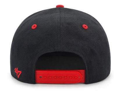 '47 Hitch NBA Toronto Raptors Diamond Cut Two Tone Snapback Hat - Black/Red