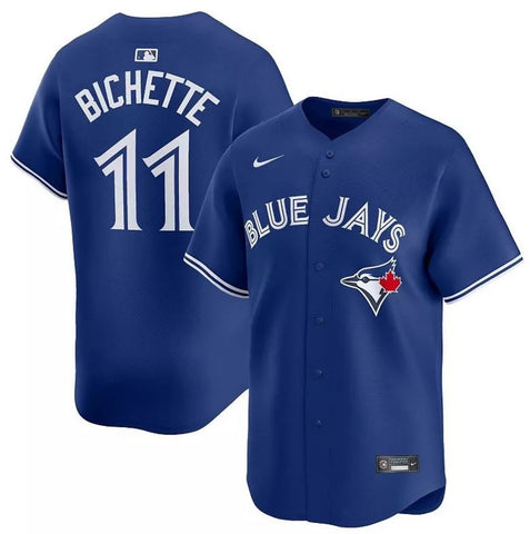Nike Mens MLB Toronto Blue Jays Bo Bichette Alternate Limited Heat-Applied Twill Jersey - Royal Blue