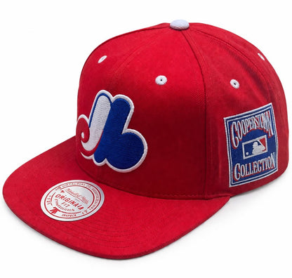 Mitchell & Ness MLB Montreal Expos Sidepatch Original Fit Adjustable Snapback Hat - Red