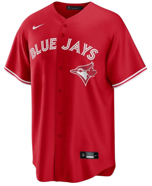 Men's Nike MLB Toronto Blue Jays Canada Day Replica Vladimir Guerrero #27 Stitched Name and Number Jersey - Scarlet