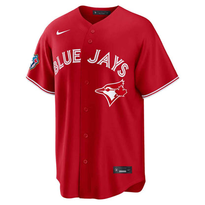 Nike Mens MLB Toronto Blue Jays Canada Day 50th Anniversary Patch Stadium Jersey - Red