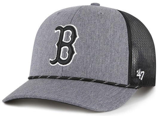 '47 Trucker MLB Boston Red Sox Carbon Rope Adjustable Mesh Back Cap - Grey