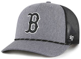 '47 Trucker MLB Boston Red Sox Carbon Rope Adjustable Mesh Back Cap - Grey