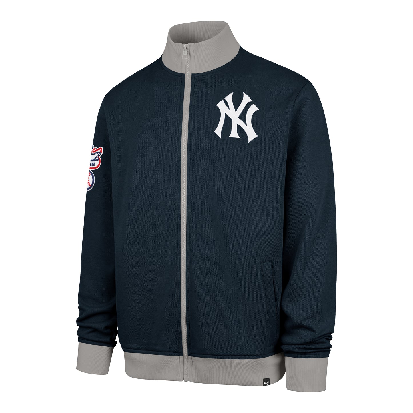 47 MLB New York Yankees Relief Pitcher Pique Track Jacket - Navy