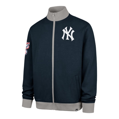 47 MLB New York Yankees Relief Pitcher Pique Track Jacket - Navy