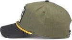 American Needle AC/DC Highway to Hell 1979 Roscoe Snapback Hat - Army Green/Black