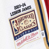 Mitchell & Ness Men's NBA Cleveland Cavaliers LeBron James 2003-04 Authentic Jersey - White