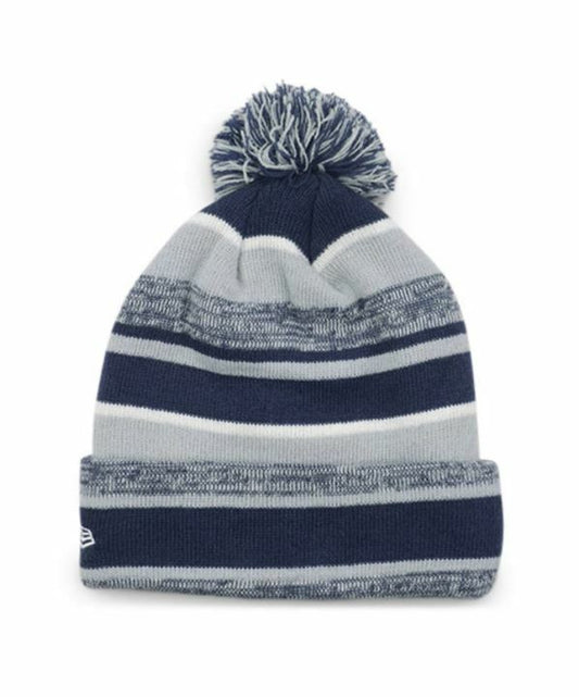 New Era NFL Dallas Cowboys Marled Stripe Knit Beanie Hat Hat With Pom - Team Colors