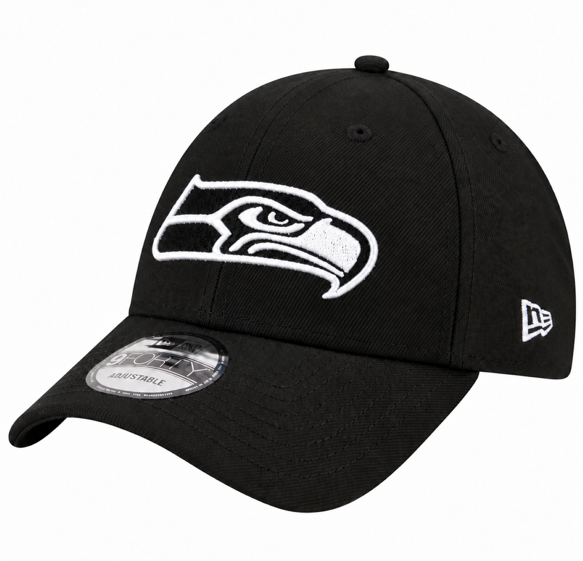 New Era 9FORTY NFL Core Team Adjustable Snapback Hat - Black/White