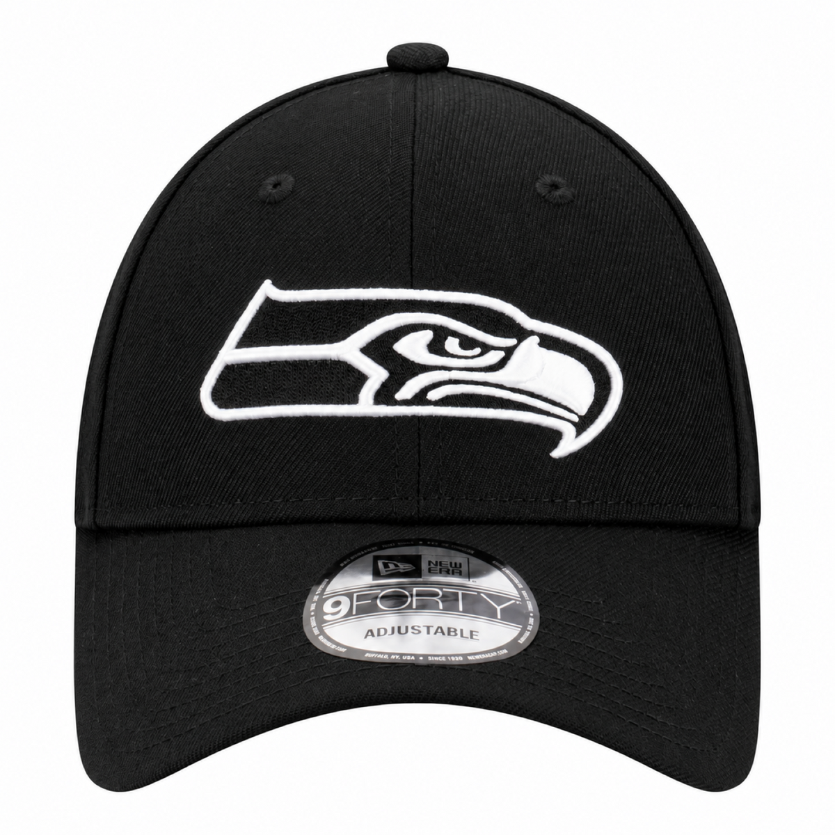 New Era 9FORTY NFL Core Team Adjustable Snapback Hat - Black/White