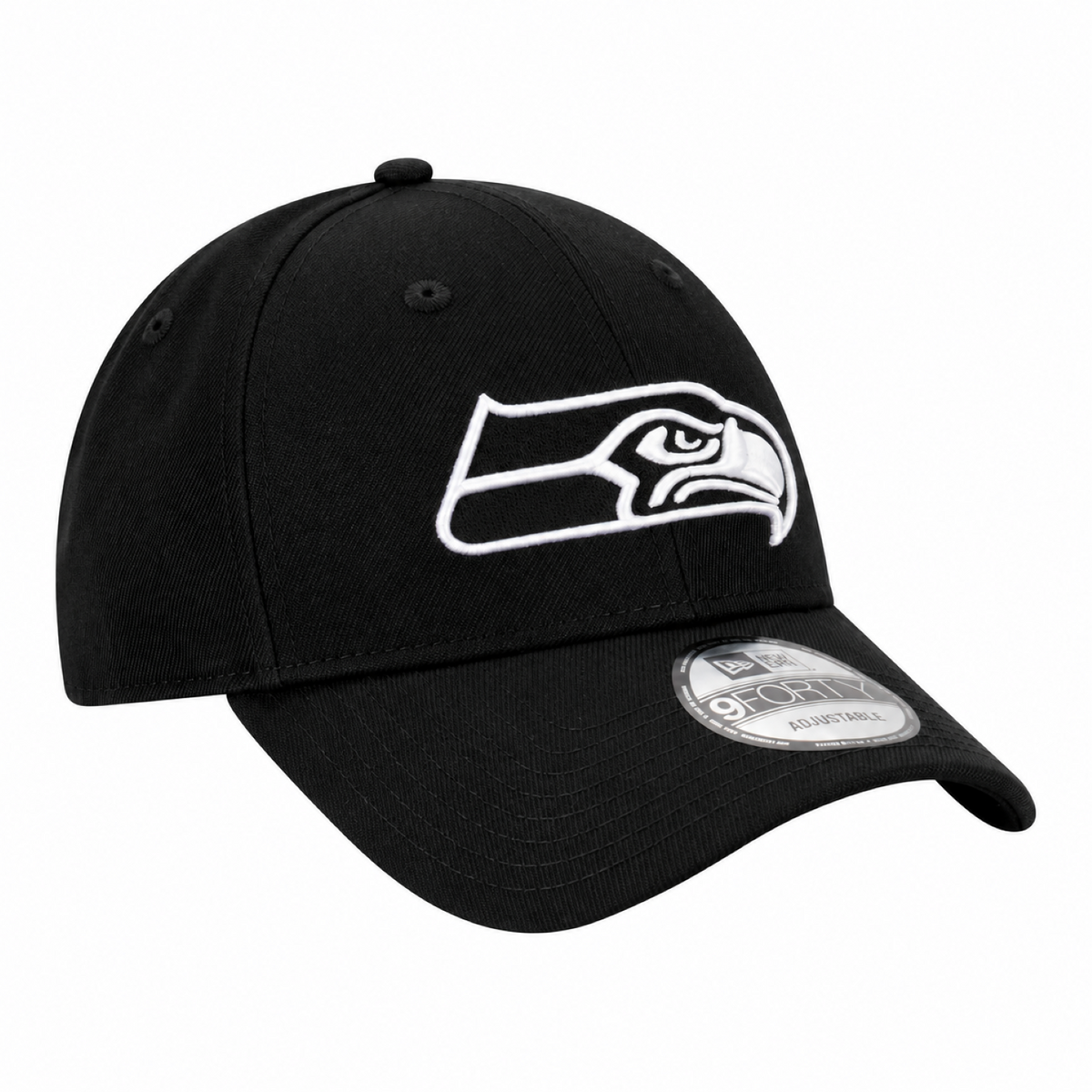 New Era 9FORTY NFL Core Team Adjustable Snapback Hat - Black/White