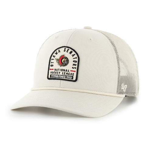 '47 NHL Ottawa Senators Monument Rope Trucker Hat - White