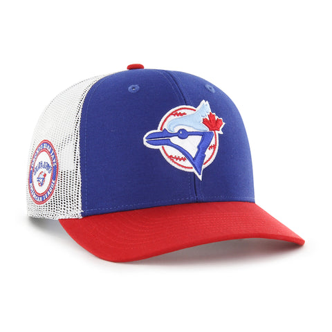 Men's Toronto Blue Jays '47  Brand Blue/Red/White Trucker - Snapback Hat