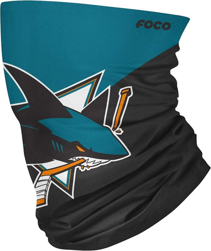 FOCO NHL San Jose Sharks Big Logo Gaiter Scarf - Teal/Black