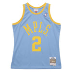 Men's Mitchell & Ness NBA Derek Fisher Los Angeles Lakers 2001/02 Hardwood Classics Swingman Jersey - Powder Blue