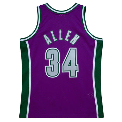 Ray Allen #34 Milwaukee Bucks Mitchell & Ness 2001-02 Swingman Jersey - Purple