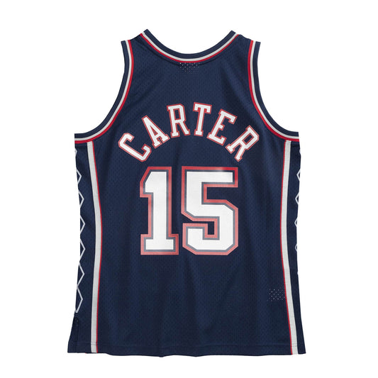 Men's New Jersey Nets Vince Carter #15 White Mitchell N Ness Swingman Jersey
