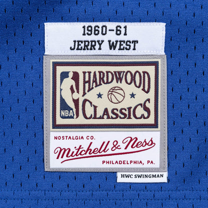Men's Mitchell & Ness NBA Jerry West Los Angeles Lakers 1960/61 Hardwood Classics Swingman Jersey - Blue