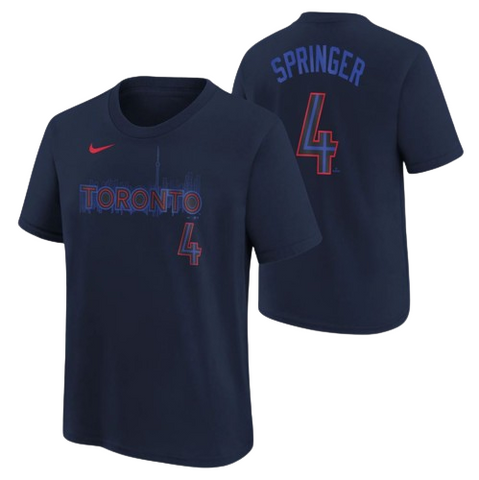 Toronto Blue Jays Nike Youth 2024 City Connect George Springer Tee - Navy